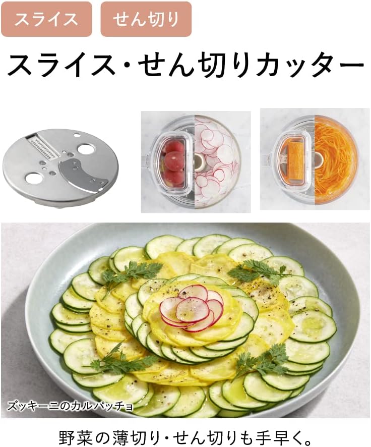 月額1,880円レンタルプラン：パナソニック フードプロセッサー 調理家電 MK-K82-WH ホワイト