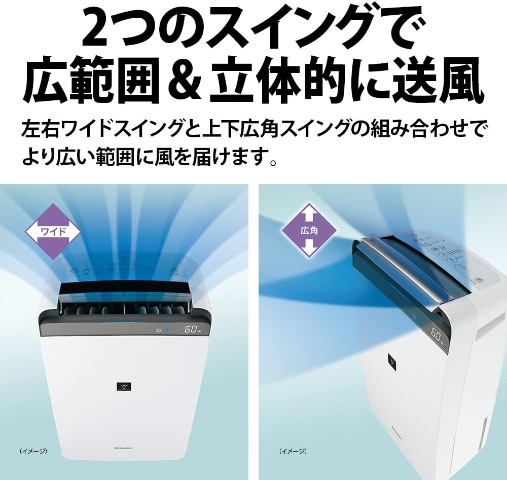 月額3,580円レンタルプラン：シャープ 衣類乾燥除湿機 CV-P180-W ホワイト