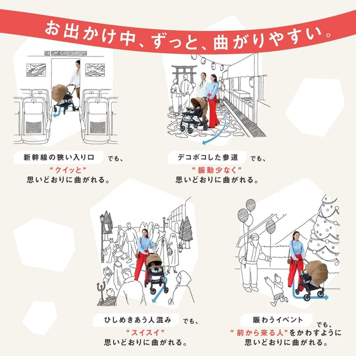 月額8,800円レンタルプラン：ピジョン ランフィ RB5 両対面式A型ベビーカー