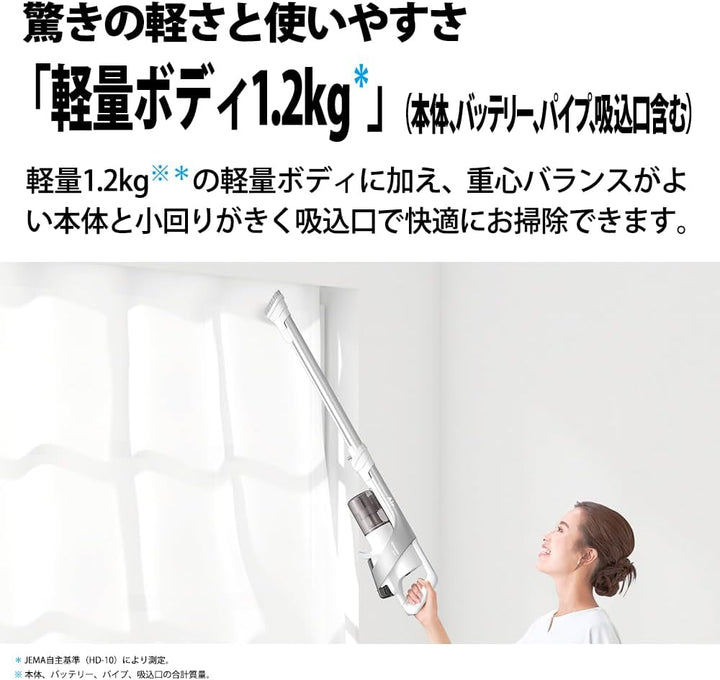 月額5,380円レンタルプラン：シャープ コードレススティック掃除機 ラクティブ エア EC-AR8-W