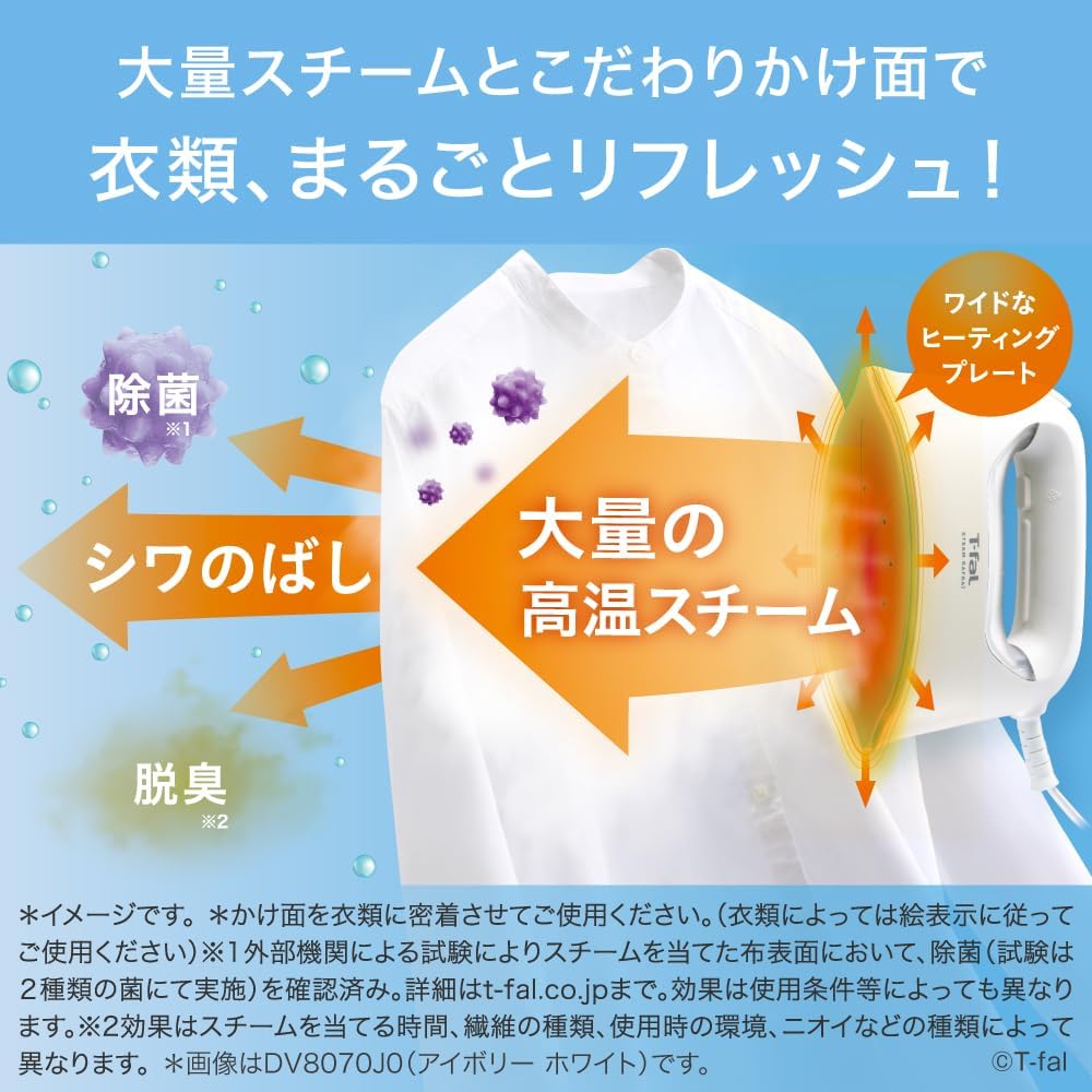 月額2,580円レンタルプラン：ティファール スチーム ラフレ DV8075J0 チャコールグレー
