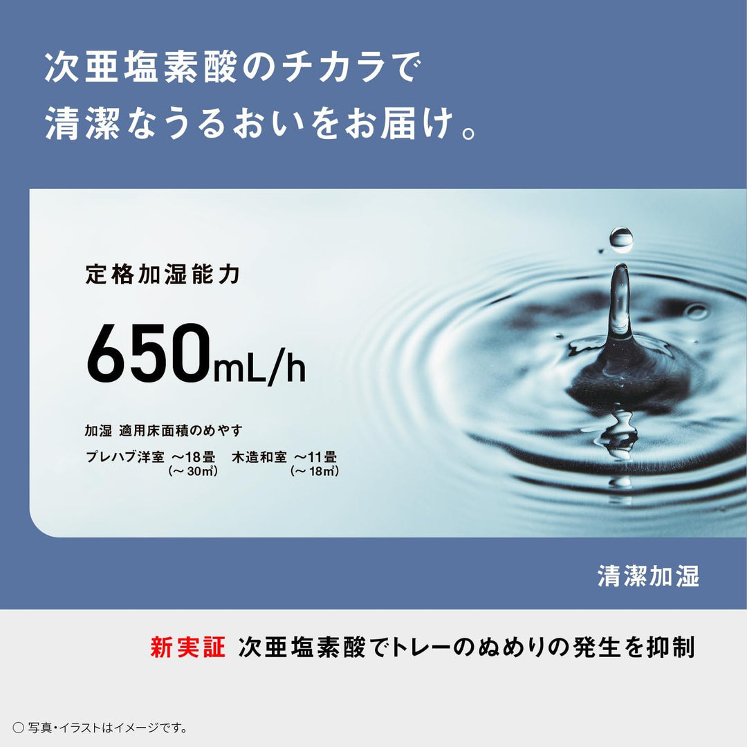 月額9,580円レンタルプラン：パナソニック ジアイーノ 次亜塩素酸 空間除菌脱臭機 18畳 空気清浄機 F-MV4300-WZ