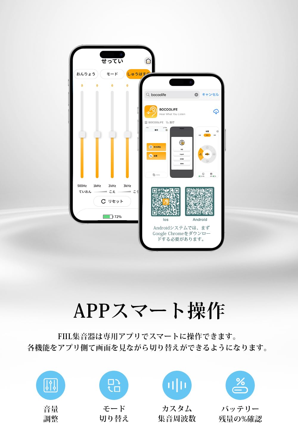 月額1,980円レンタルプラン：FIIL 骨伝導集音器 イヤホン FIIL-F9