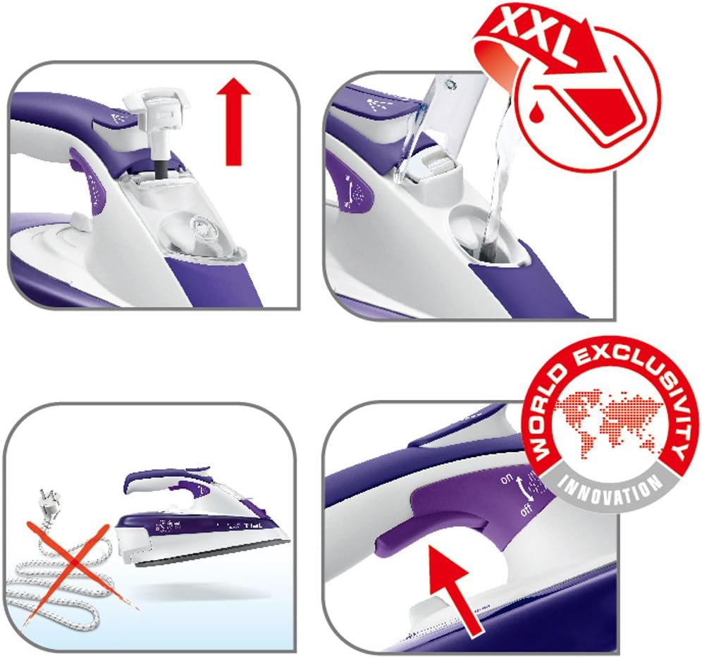 月額3,980円レンタルプラン：ティファール コードレススチームアイロン フリームーブパワー FV9980J0 ブルー