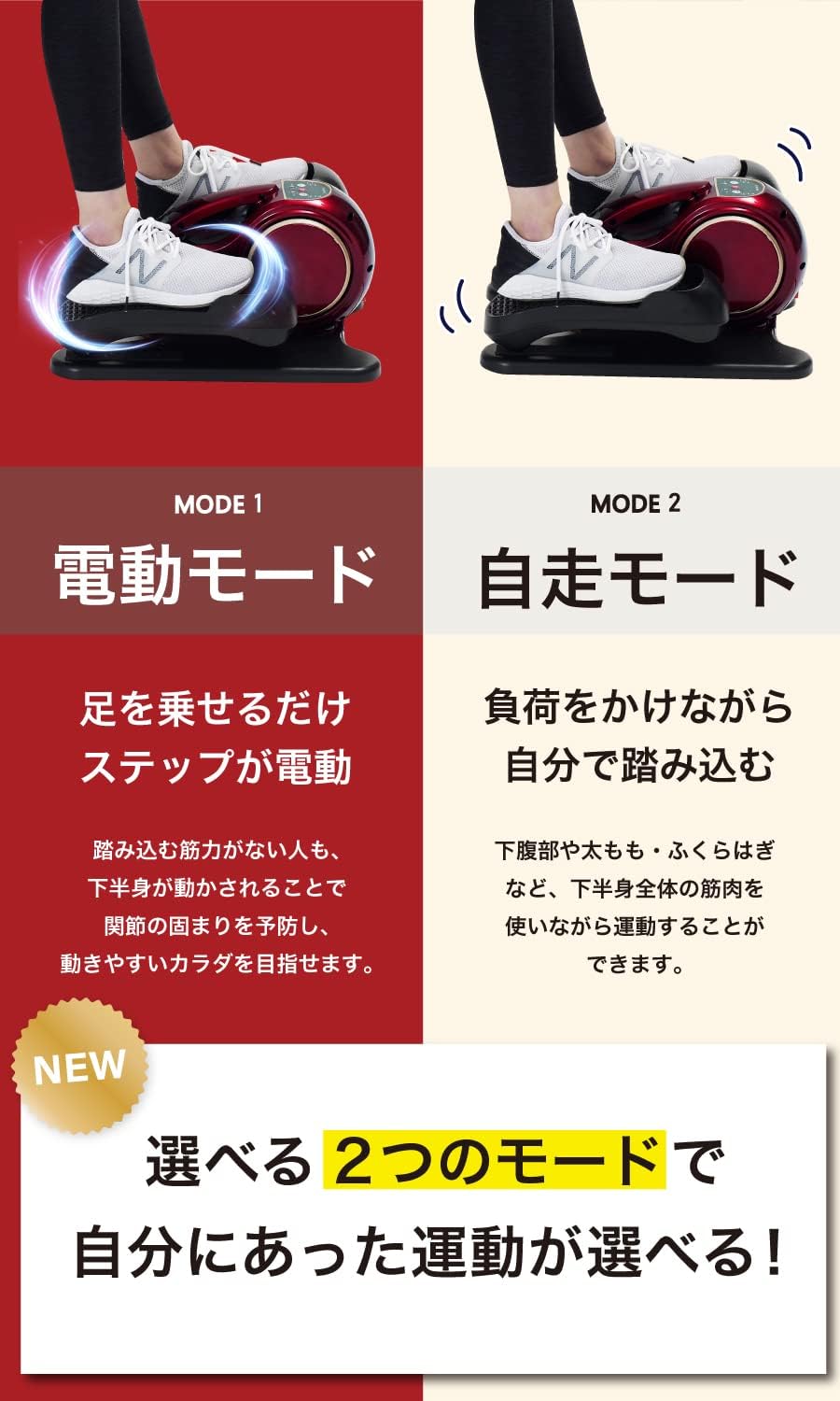 月額2,380円レンタルプラン：ALINCO 電動ラクこぎサイクル エアロバイク FA3023R レッド