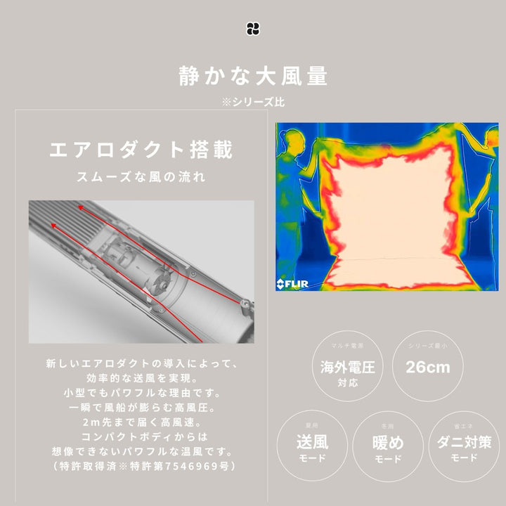 月額1,980円レンタルプラン：cado ふとん乾燥機 FOEHN LITE FEN-L01-WG