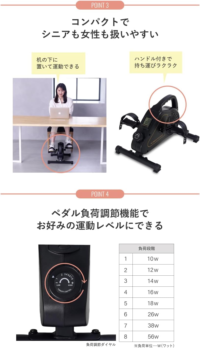 月額2,580円レンタルプラン：アルインコ エアロマグネティックバイク