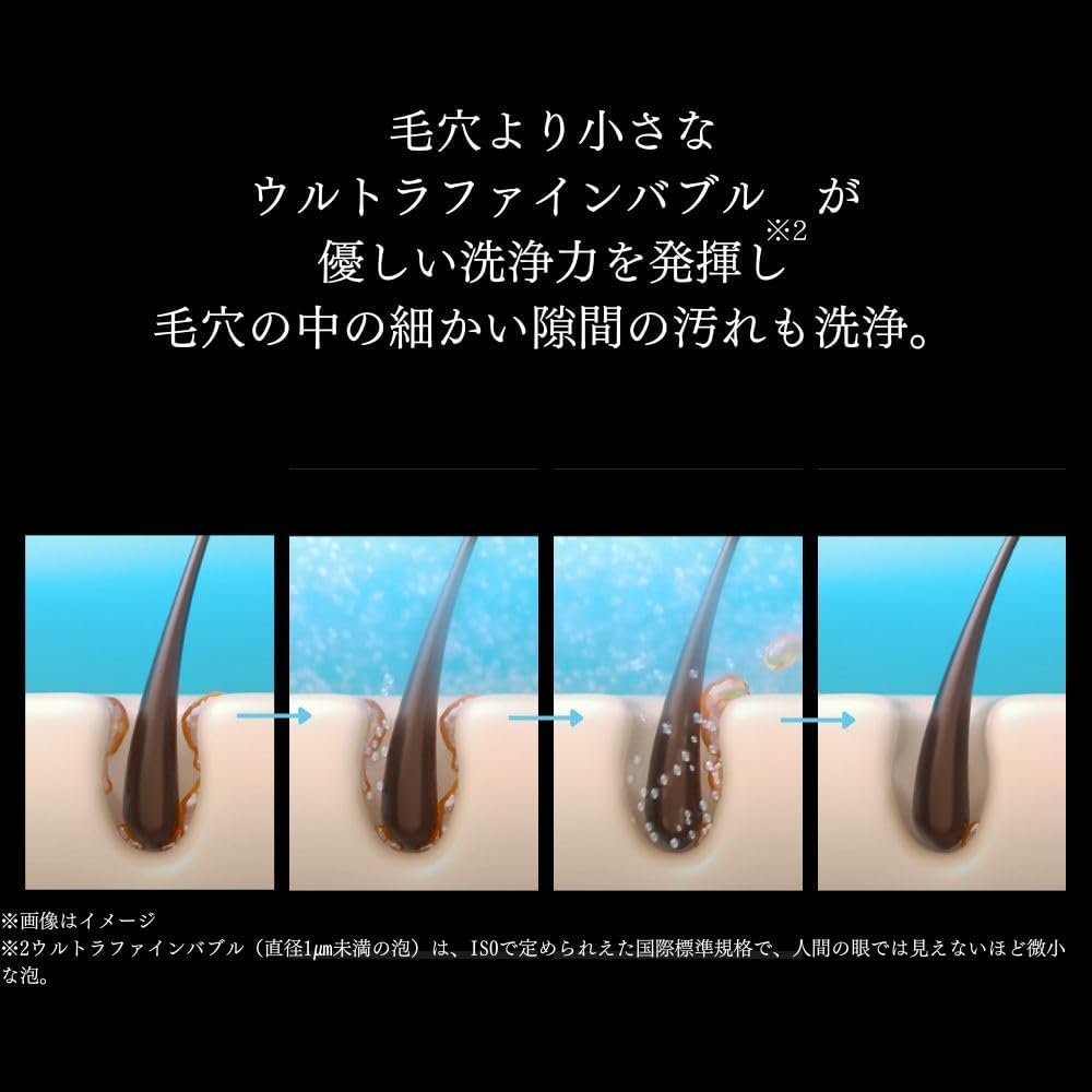 月額5,380円レンタルプラン：Mirable ミラブル艶 ウルトラファインバブル シャワーヘッド FBSM-AC5-GMMSC ブラック