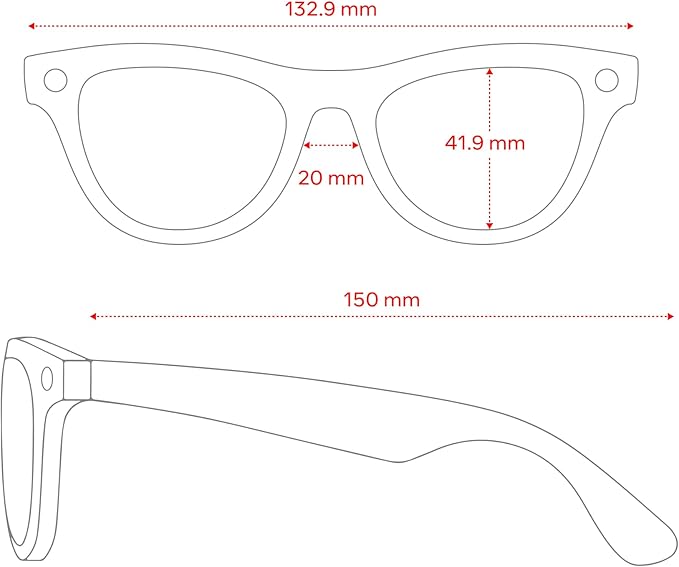 月額9,800円レンタルプラン：Ray-Ban Meta Glasses スカイラー ARグラス 0RW4014