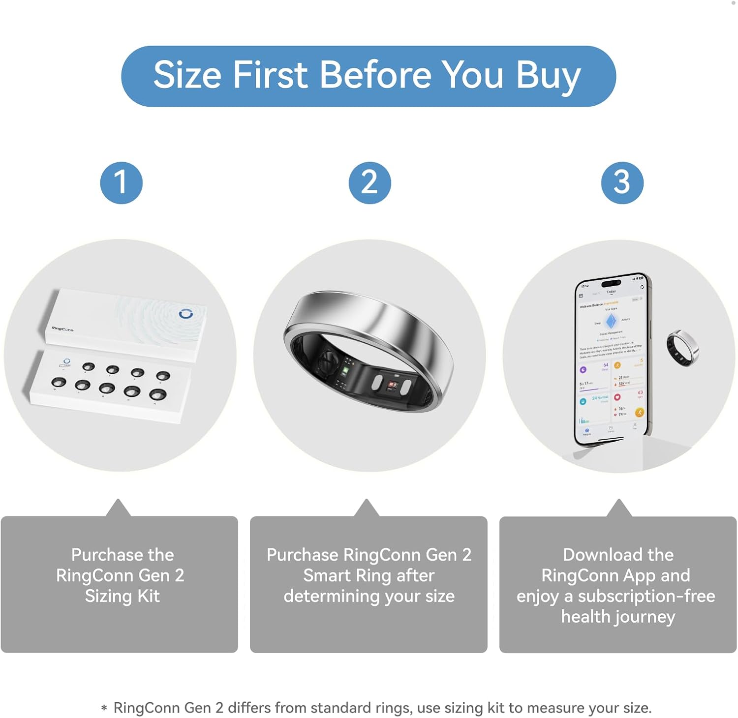 月額8,800円レンタルプラン：RingConn Gen 2 スマートリング RCA-01