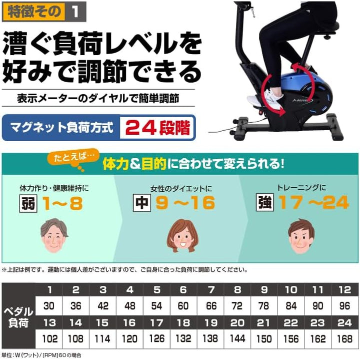 月額6,980円レンタルプラン：ALINCO フィットネスバイク プログラムバイク6119 AFB6119 ブラック