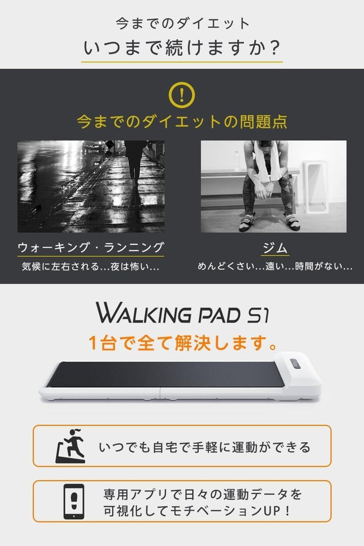 月額12,980円レンタルプラン：KingSmith WalkingPad S1 WPS1F ブラック