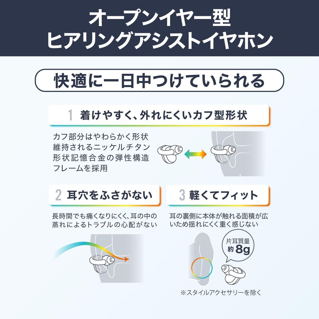 月額7,980円レンタルプラン：CASIO earU ヒアリングアシストイヤホン ワイヤレスイヤホン ER-100PT-WY / ER-100SH-WY / ER-100NPT-NB