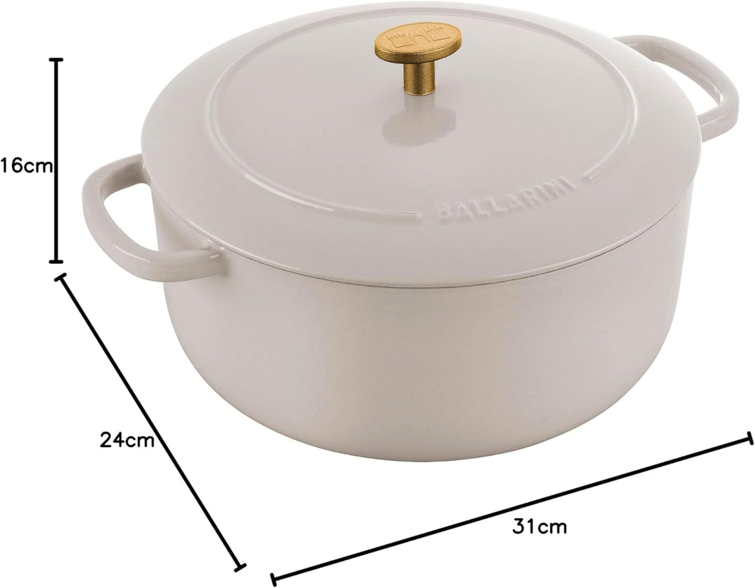月額2,580円レンタルプラン：Ballarini ベラモンテ ラウンド 24cm ホーロー鍋 Z1023-634
