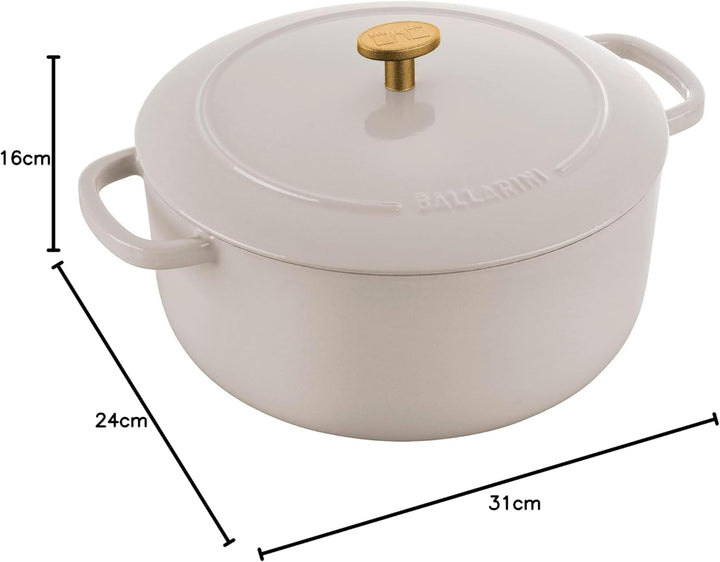 月額2,580円レンタルプラン：Ballarini ベラモンテ ラウンド 24cm ホーロー鍋 Z1023-634