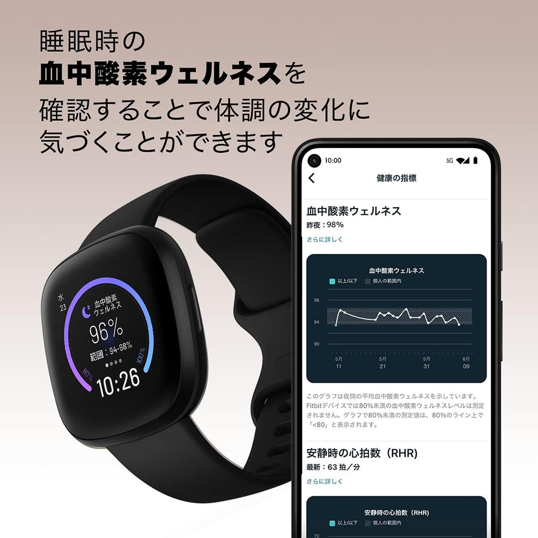 月額2,790円レンタルプラン：Fitbit Versa3 Alexa搭載/GPS搭載 スマートウォッチ/フィットネスウェアラブル FB511BKBK-FRCJK ブラック