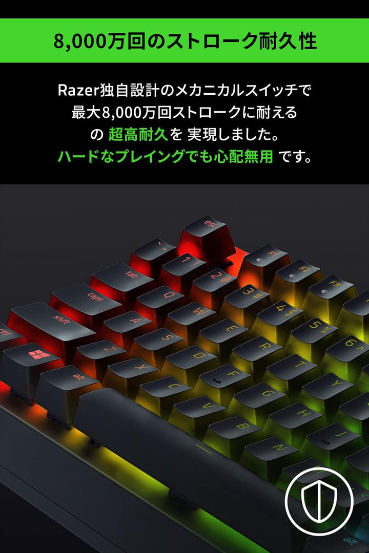 月額1,980円レンタルプラン：Razer BlackWidow V3 Tenkeyless ゲーミングキーボード RZ03-03491400-R3J1-N
