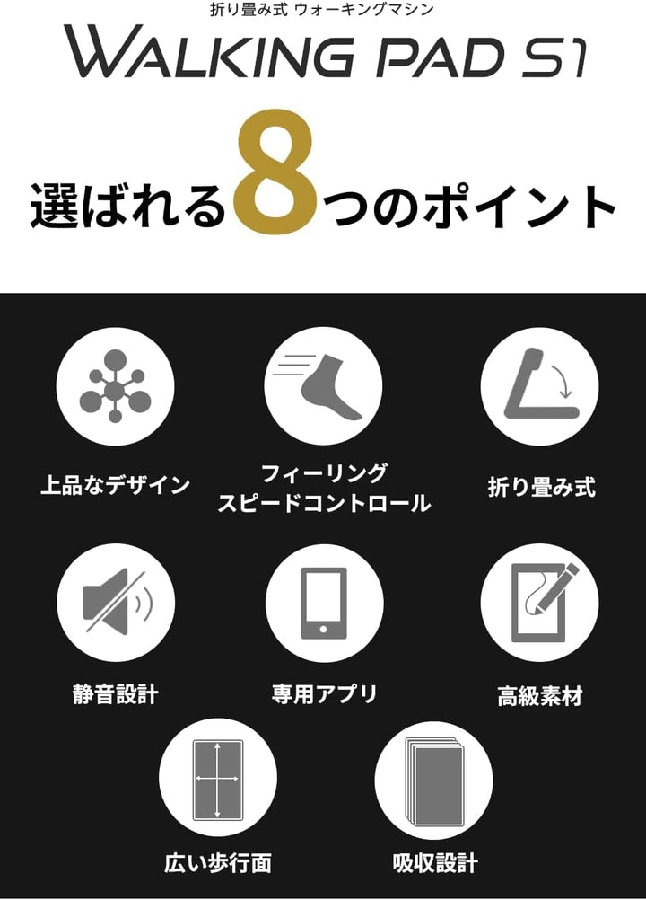 月額12,800円レンタルプラン：WalkingPad S1 ルームランナー ホワイト
