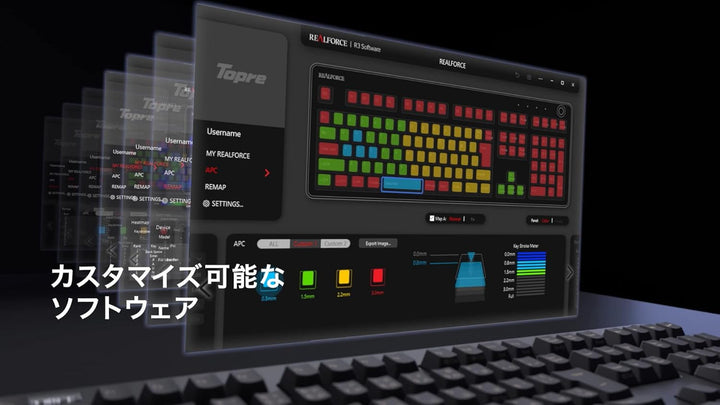 月額4,980円レンタルプラン：東プレ REALFORCE R3 キーボードハイブリッド フル 45g 日本語配列 R3HA11 ブラック&ダークグレー