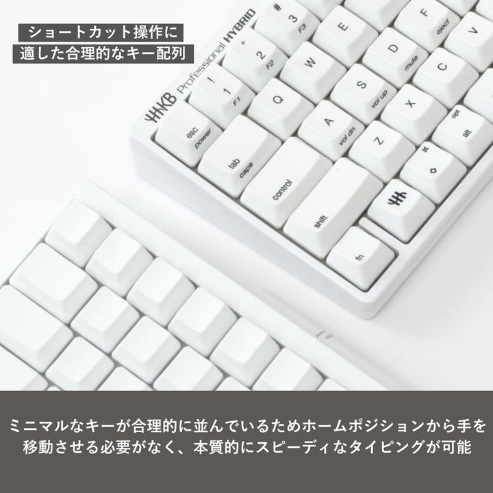 月額5,980円レンタルプラン：HHKB Professional HYBRID Type-S 無刻印（日本語配列）キーボード PD-KB820YNS 雪