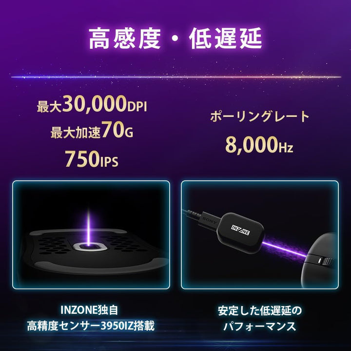 月額2,880円レンタルプラン：SONY ゲーミング INZONE Mouse-A マウス MSE-G500 ブラック
