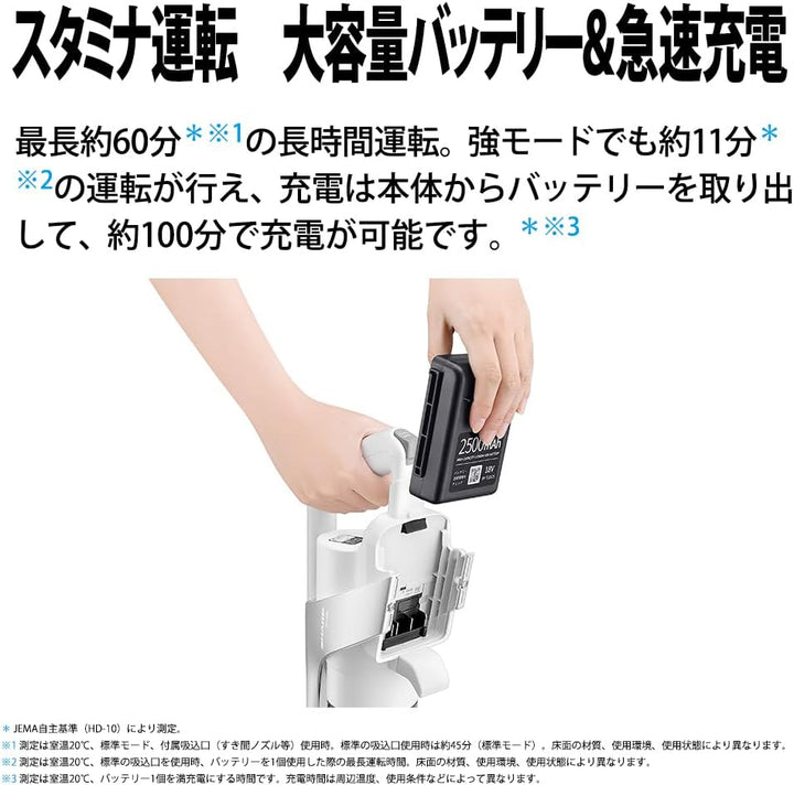 月額5,380円レンタルプラン：シャープ コードレススティック掃除機 ラクティブ エア EC-AR8-W