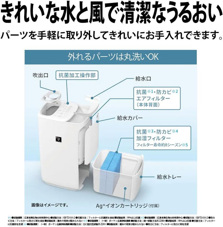 月額2,980円レンタルプラン：シャープ ハイブリッド式 プラズマクラスター加湿器 HV-T55