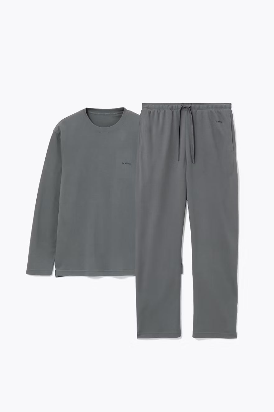 月額4,580円レンタルプラン：BAKUNE スムース 上下セット（長袖Tシャツ・ロングパンツ） リカバリーウェア