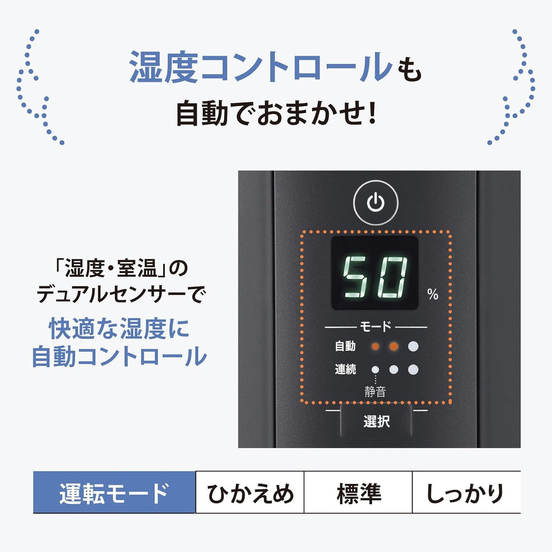 月額5,380円レンタルプラン：象印マホービン スチーム式加湿器 4.0L EE-TA60-BM ソフトブラック