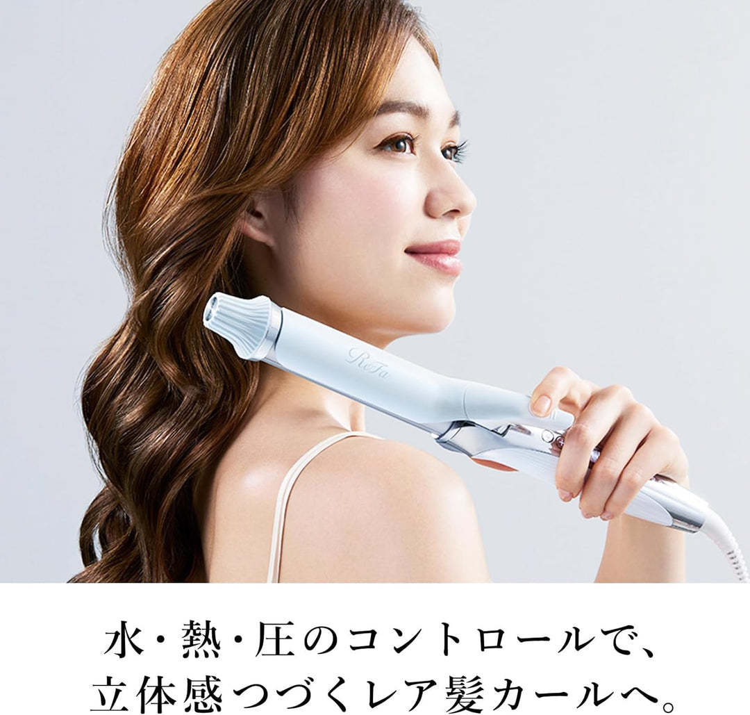 月額4,280円レンタルプラン：MTG リファカールアイロン プロ ヘアアイロン 38mm／32mm／26mm／19mm AM-HL-03A ホワイト