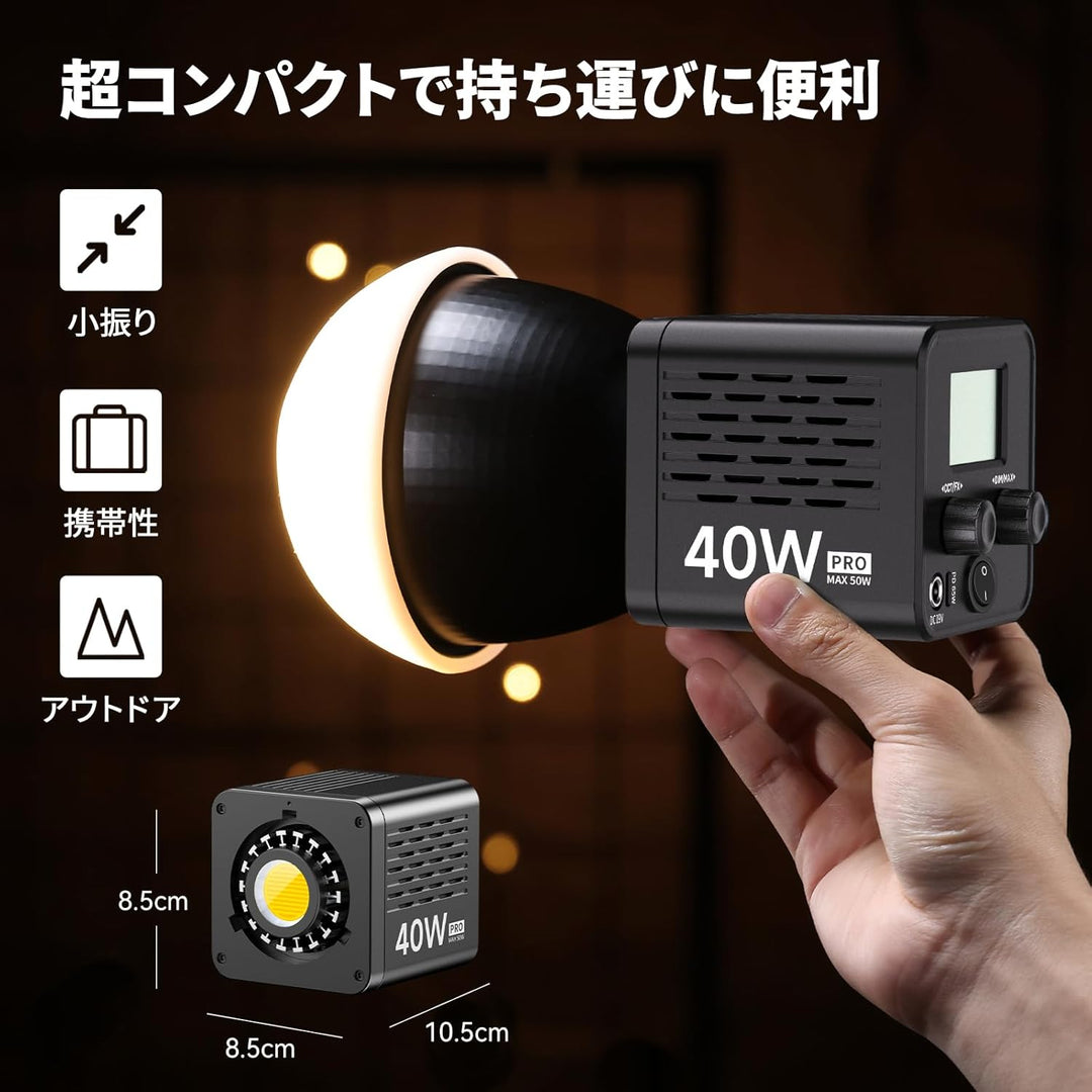 月額2,380円：Ulanzi  LEDビデオライト L023 ブラック