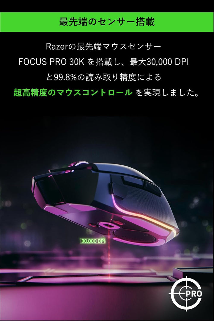 月額3,380~3,880円レンタルプラン：Razer Basilisk V3 Pro ゲーミングマウス