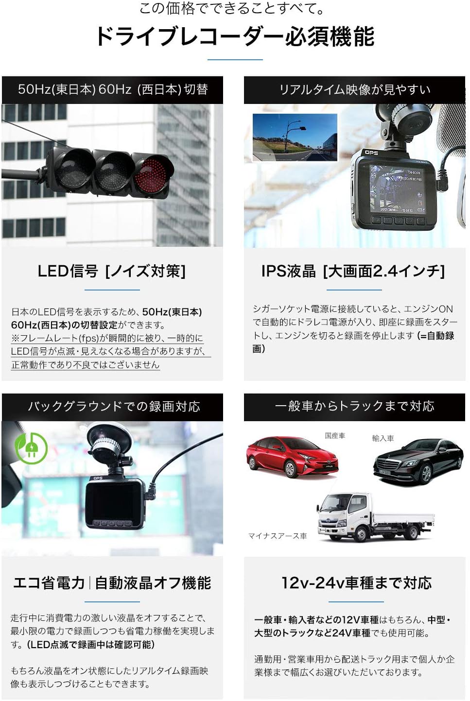 月額4,880円レンタルプラン：ジャパンアベニュー ドライブレコーダー GT65