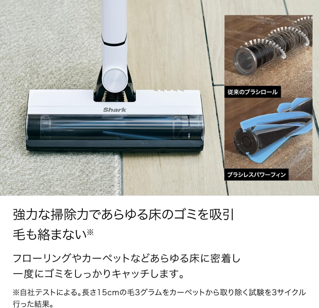 月額3,980円レンタルプラン：シャーク EVOPOWER SYSTEM FIT+ コードレススティッククリーナー 掃除家電 電動モップ LC150J