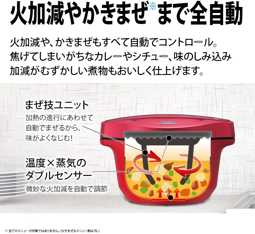 月額7,980円レンタルプラン：シャープ ヘルシオ ホットクック 2.4L KN-HW24E-W ホワイト
