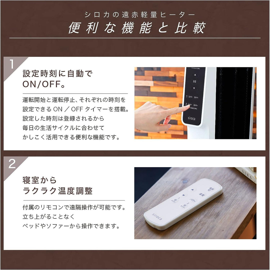 月額2,980円レンタルプラン：シロカ 遠赤軽量ヒーター かるポカ SN-M351