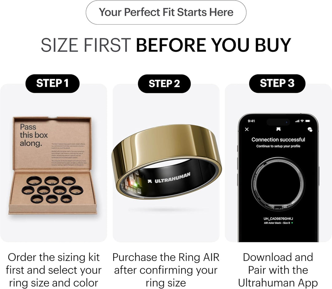 月額9,800円レンタルプラン：Ultrahuman Ring Air スマートリング UHRA-AS-08