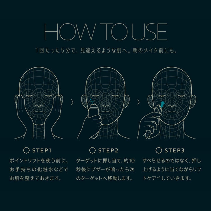 月額7,980円レンタルプラン：ヤーマン ポイントリフト 美顔器 EP30B ブラック