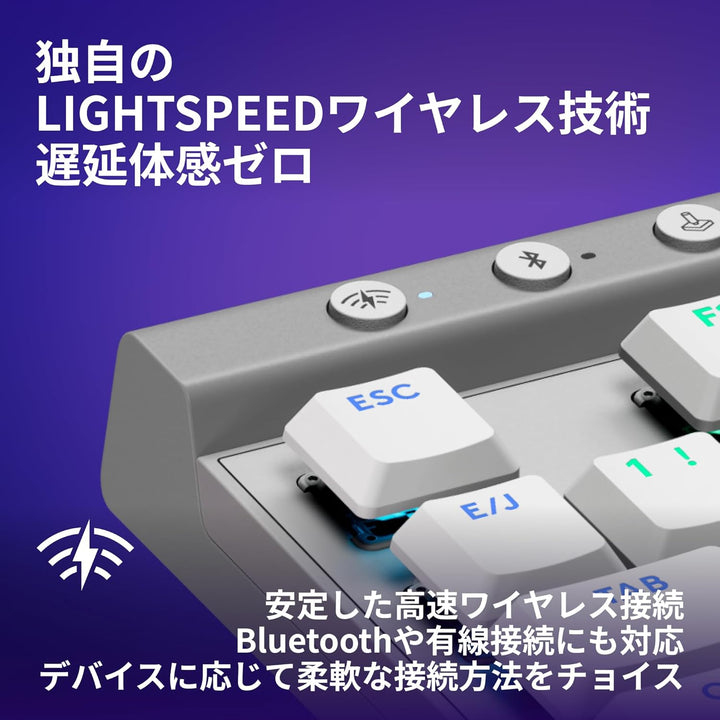 月額2,980円レンタルプラン：Logicool G G515 LIGHTSPEED TKL ワイヤレス薄型ゲーミングキーボード リニア G515-WL-LN
