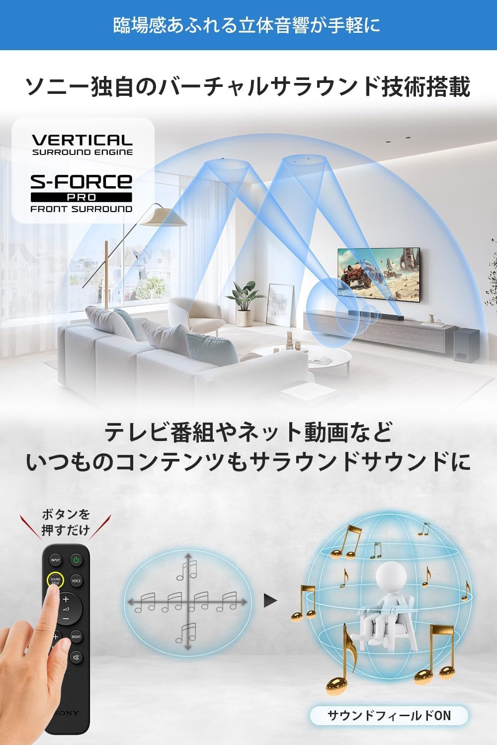 月額6,580円レンタルプラン：SONY サウンドバー BRAVIA Theatre Bar 6 HT-B600 ブラック