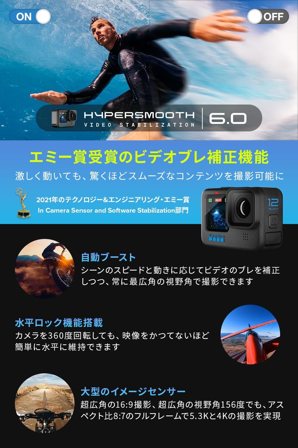 月額11,800円レンタルプラン：GoPro HERO12 CHDHX-121-FW ブラック