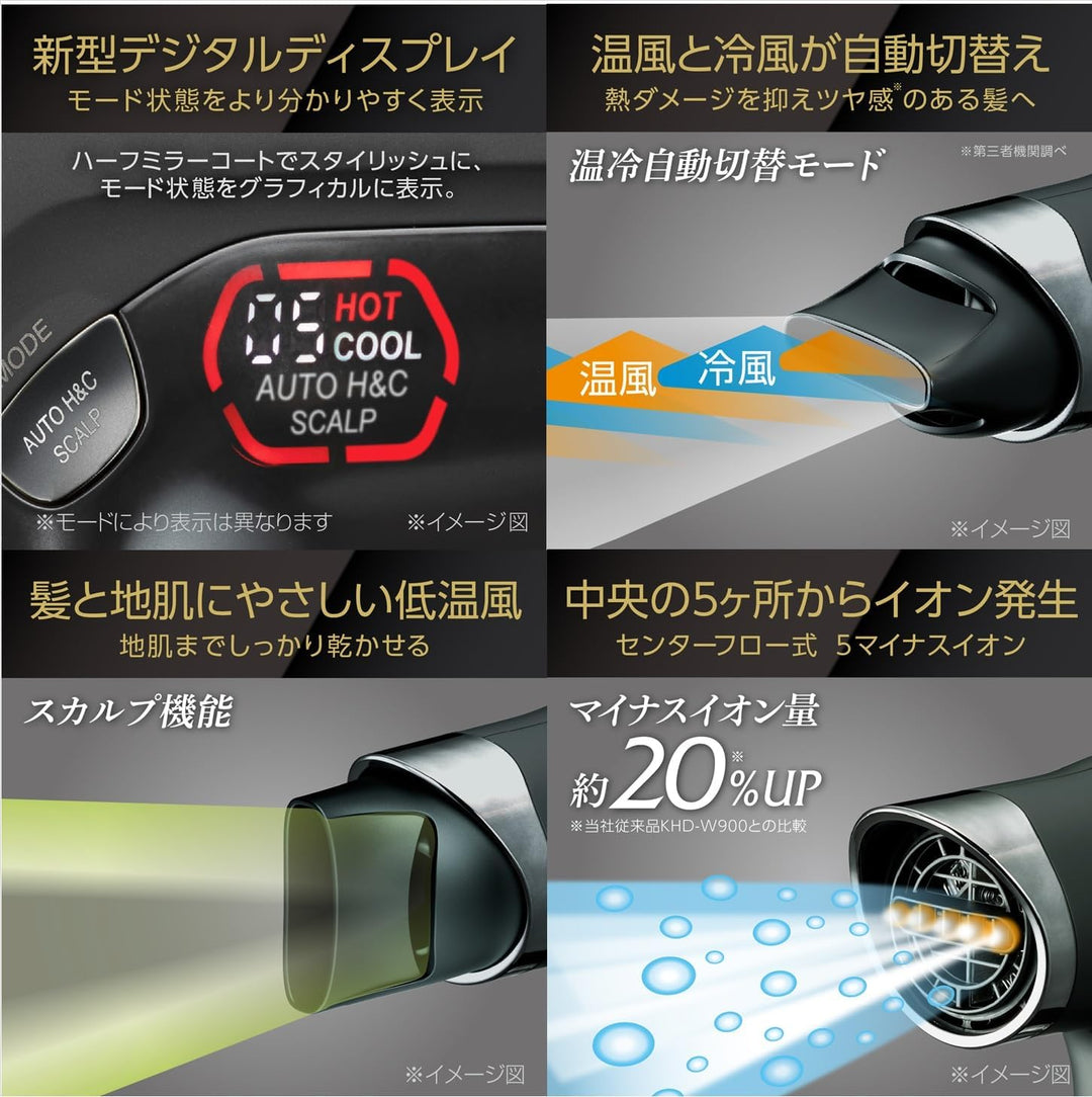 月額3,980円レンタルプラン：コイズミ BLDC ダブルファンドライヤー ヘアケア KHD-W996