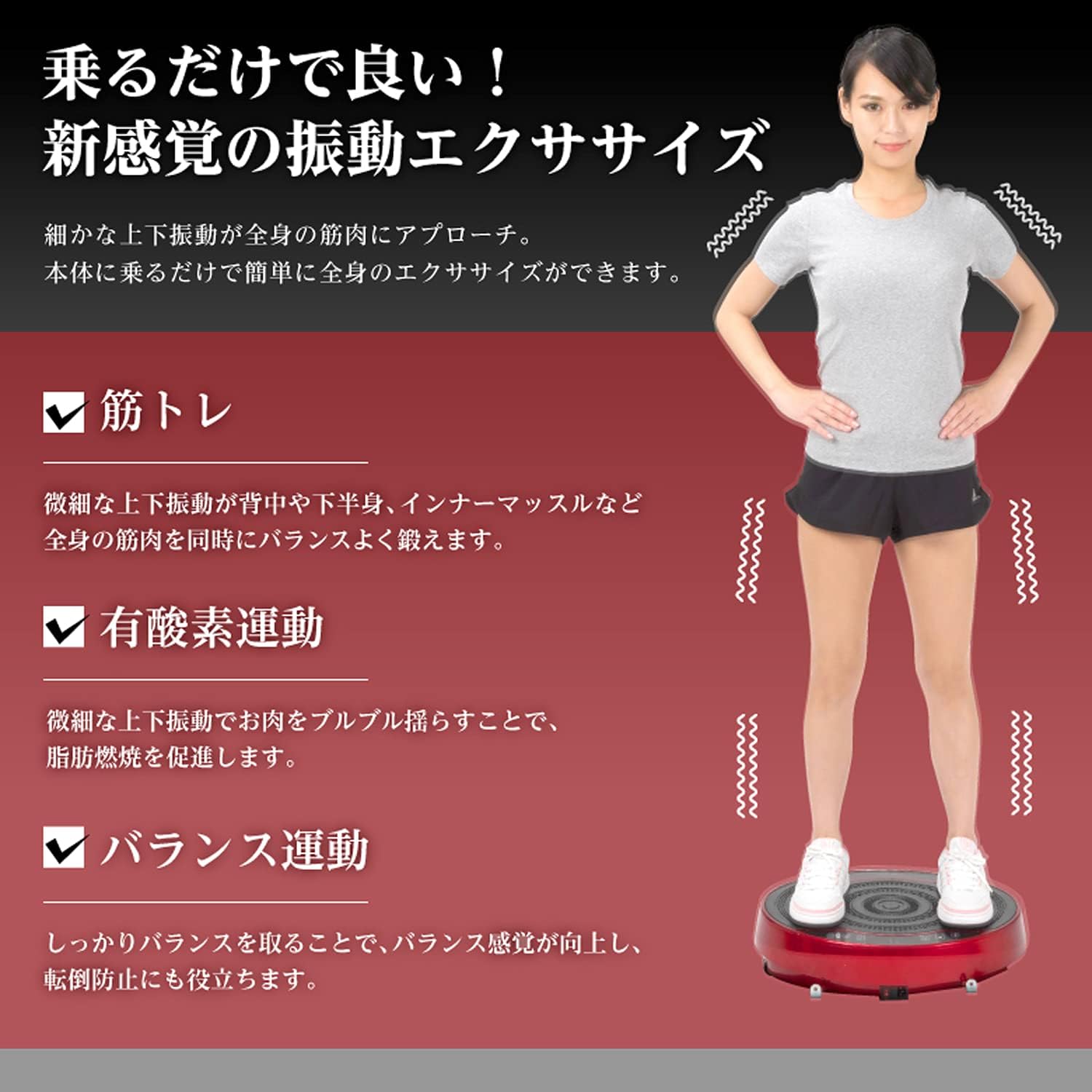 月額2,580円レンタルプラン：ALINCO 2D振動マシン バランスウェーブ