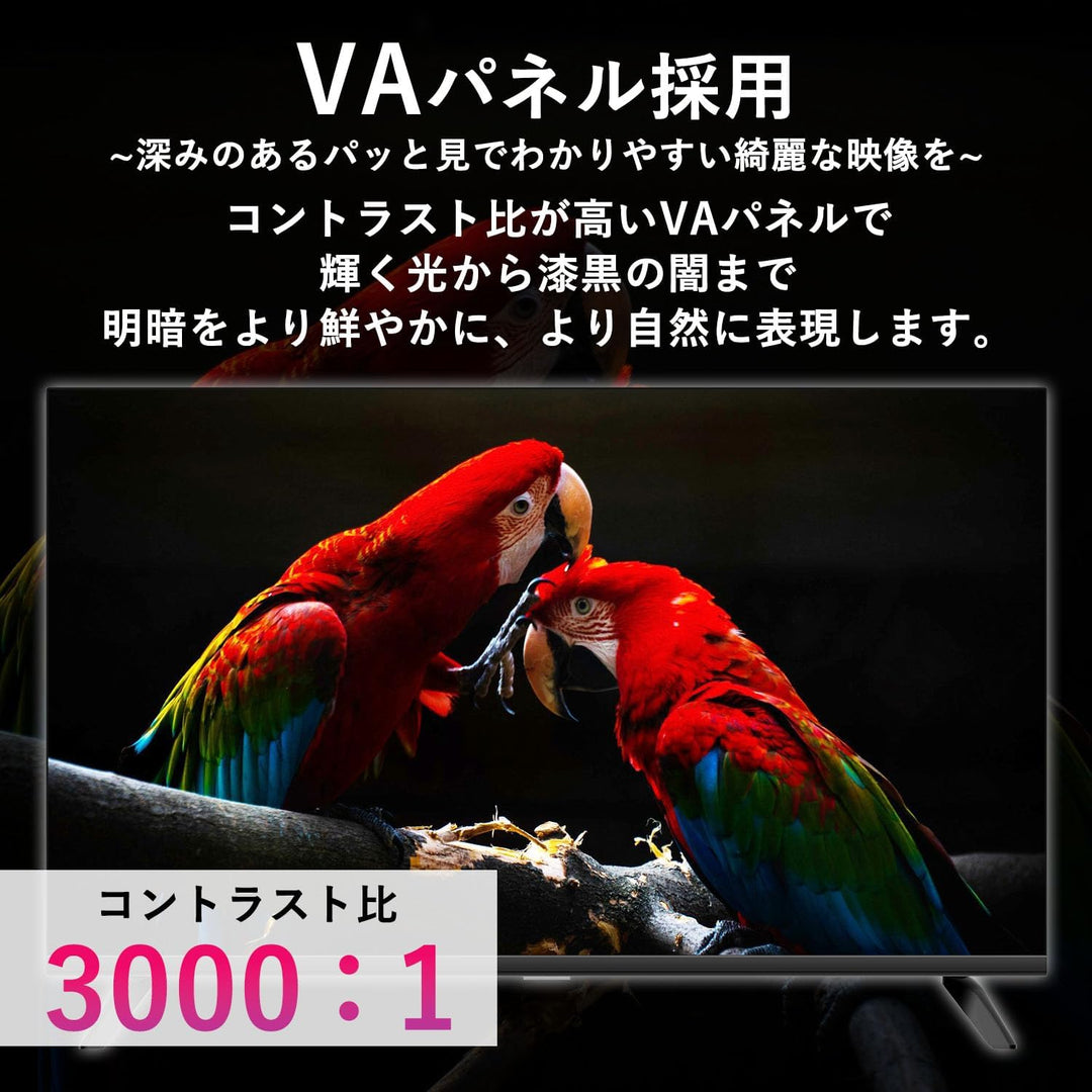 月額3,980円：山善 32型 液晶テレビ QRTN-32W2K ブラック