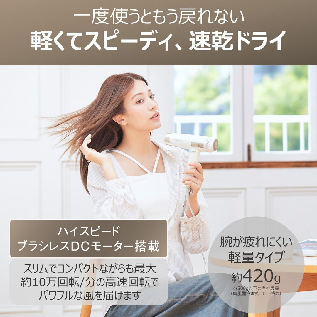 月額2,880円レンタルプラン：コイズミ サロンセンス ハイスピード イオンバランスドライヤー KHD-9971/WH ホワイト