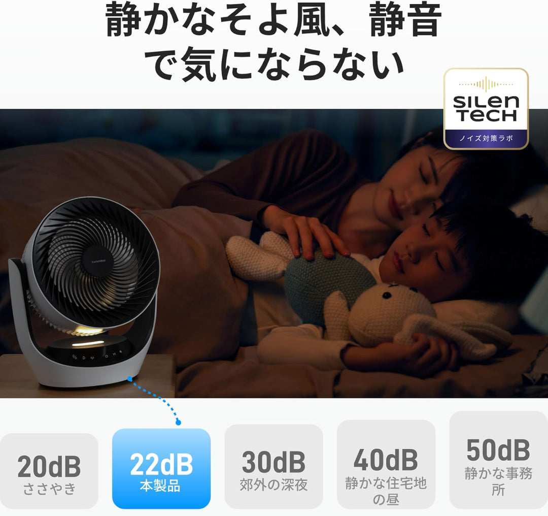 月額2,380円レンタルプラン：SwitchBot スマートサーキュレーター 扇風機 コードレス扇風機 W3800510