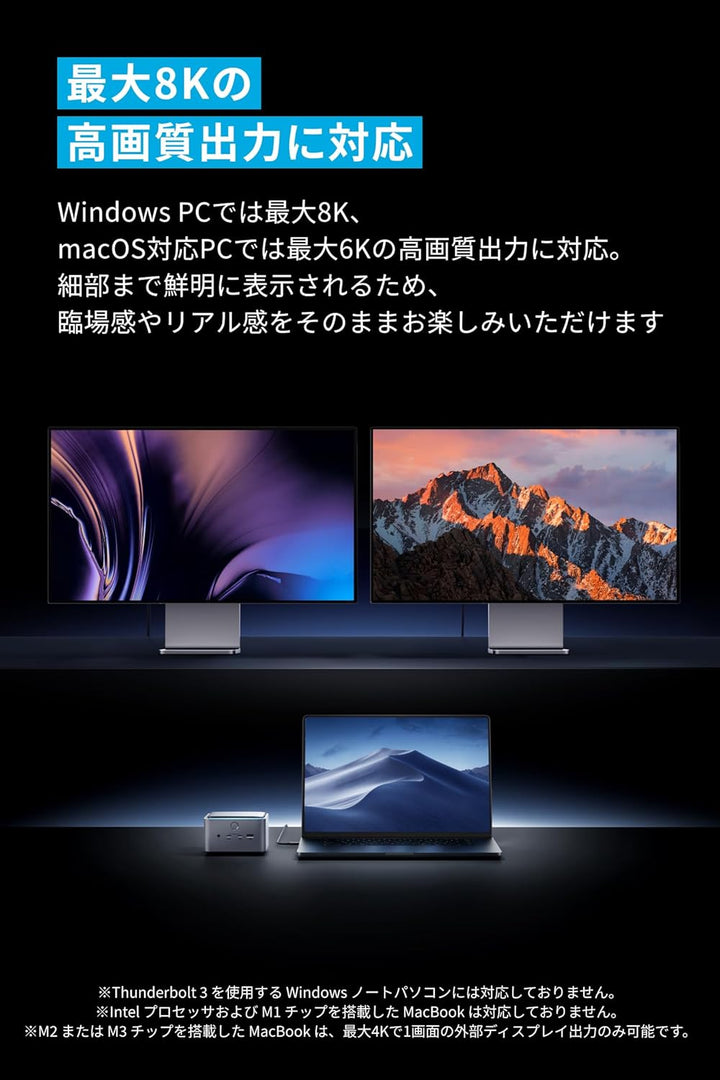 月額7,880円レンタルプラン：Anker Prime ドッキングステーション (14-in-1, 8K, Thunderbolt 5) A83B51A1 グレー