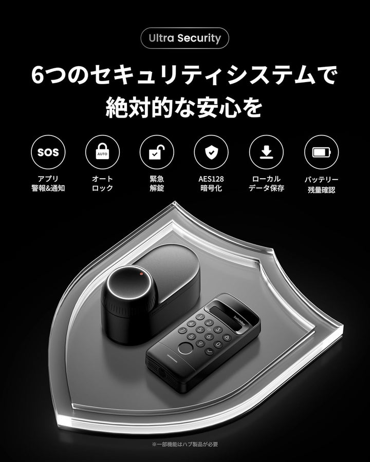 月額7,880円レンタルプラン：SwitchBot 1ドア2ロック ドアロックUltra 顔認証セット スマートロック W3500005