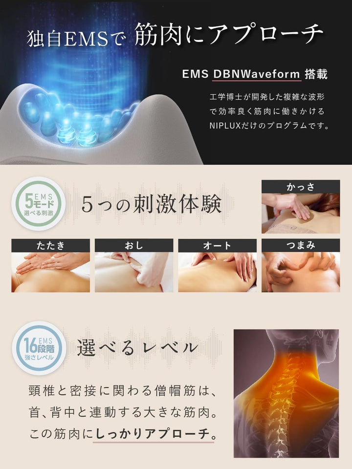月額2,380円レンタルプラン：NIPLUX NECK PREMS 美顔器