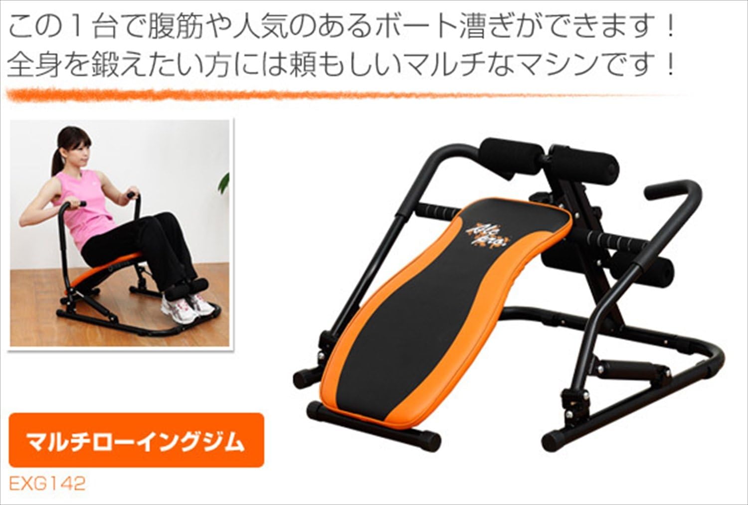 月額2,580円レンタルプラン：ALINCO マルチローイングジム EXG142